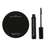 Natio Extreme Volume Smudge Proof Mascara Black + Mineral Pressed Powder Bronzer 18.1g - Special Bundle